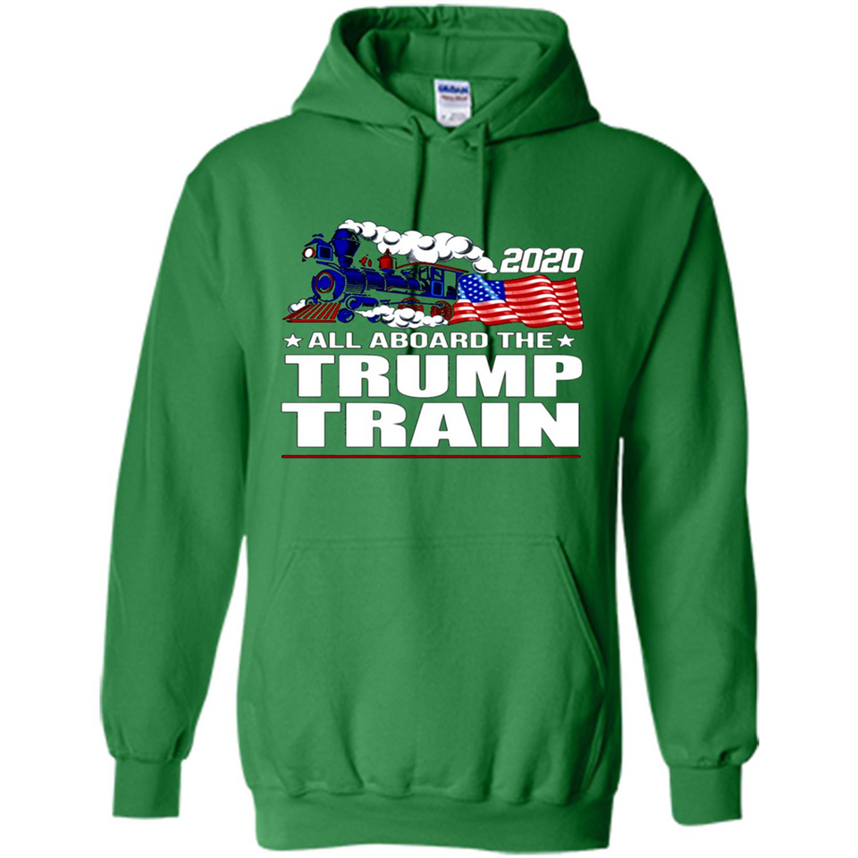 All Board The Trump Train 2020 Patriotic U.S Flag pingpong - Hoodie