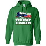 All Board The Trump Train 2020 Patriotic U.S Flag pingpong - Hoodie