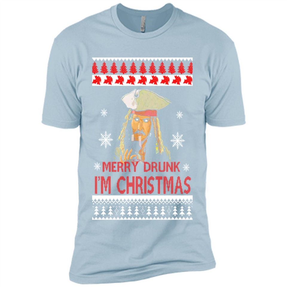Jack sparrow Merry Drunk I'm Christmas - Premium Short Sleeve T-Shirt