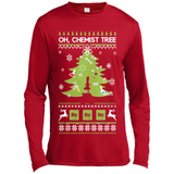 Oh Chemist Tree Ugly Christmas Sweater - Canvas Long Sleeve T-Shirt