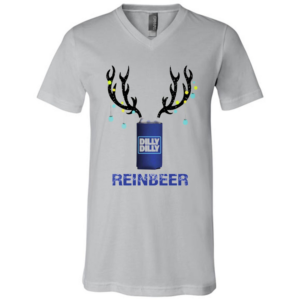 Dilly Dilly Reinbeer Funny Beer Reindeer Christmas Sporty - Canvas Unisex V-Neck