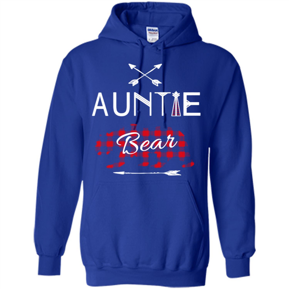Aunt Shirt Buffalo Plaid Family Camp Bear Tee - Hoodie