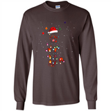 Rottweiler Santa Lights Christmas Dog Xmas Sweatshirt - Long Sleeve T-Shirt