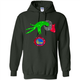 GRINCH HAND HOLDING GOLDEN STATE WARRIORS GLITTER CHRISTMAS PINGPONG