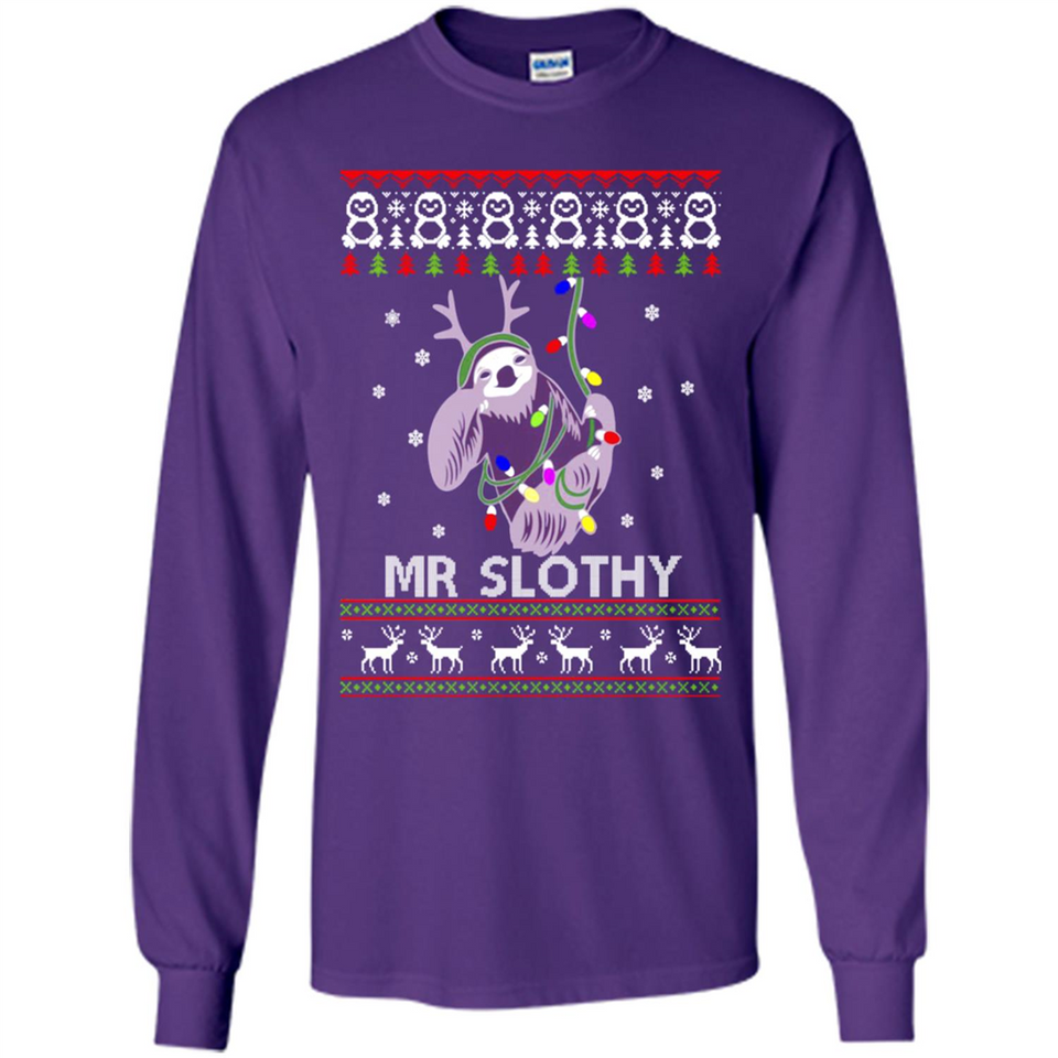 Mr Slothy Christma - Long Sleeve T-Shirt