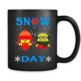 Snow Day Shirt For Calgary Flames Vs Minion Fans pingpong