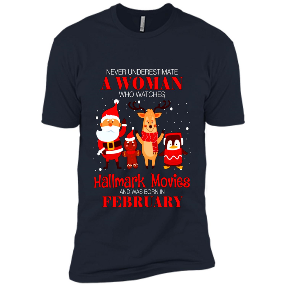 Never Underestimate A February Woman Watches Hallmark Movies Sweatshirt PINGPONG