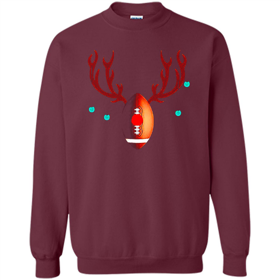 Football Christmas Shirt Reindeer Christmas Football Funny - Sweatshirt