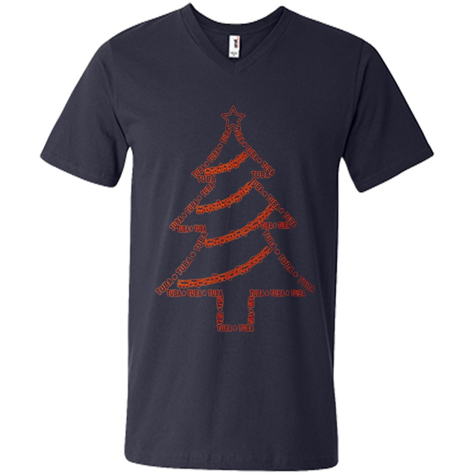 Tuba Text Christmas Tree Musical Instrument Holiday Shirt