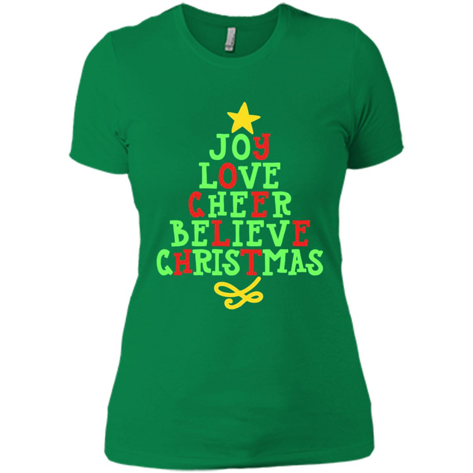 Joy Love Cheer Believe Christmas Tree