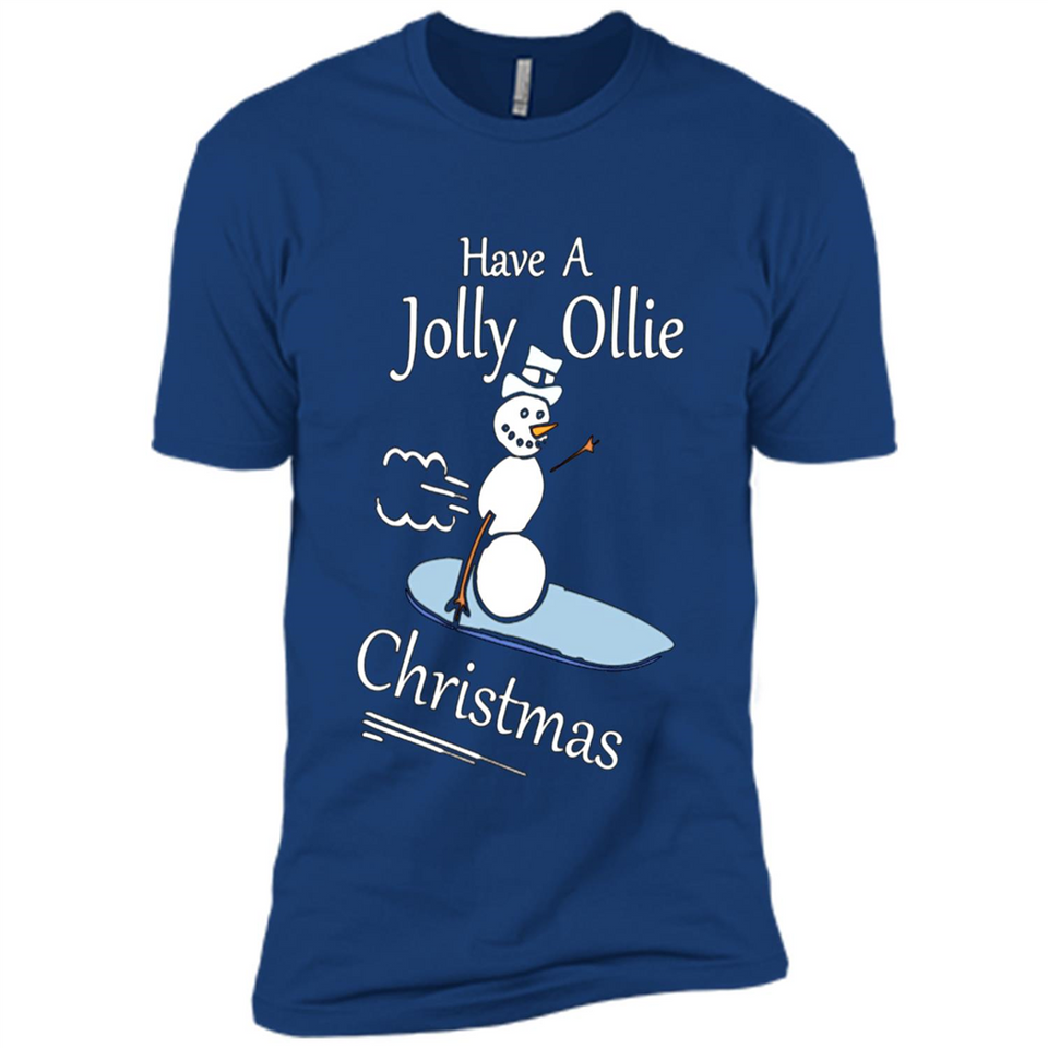 Snowman Snowboarder Tshirt Have Jolly Ollie Christmas
