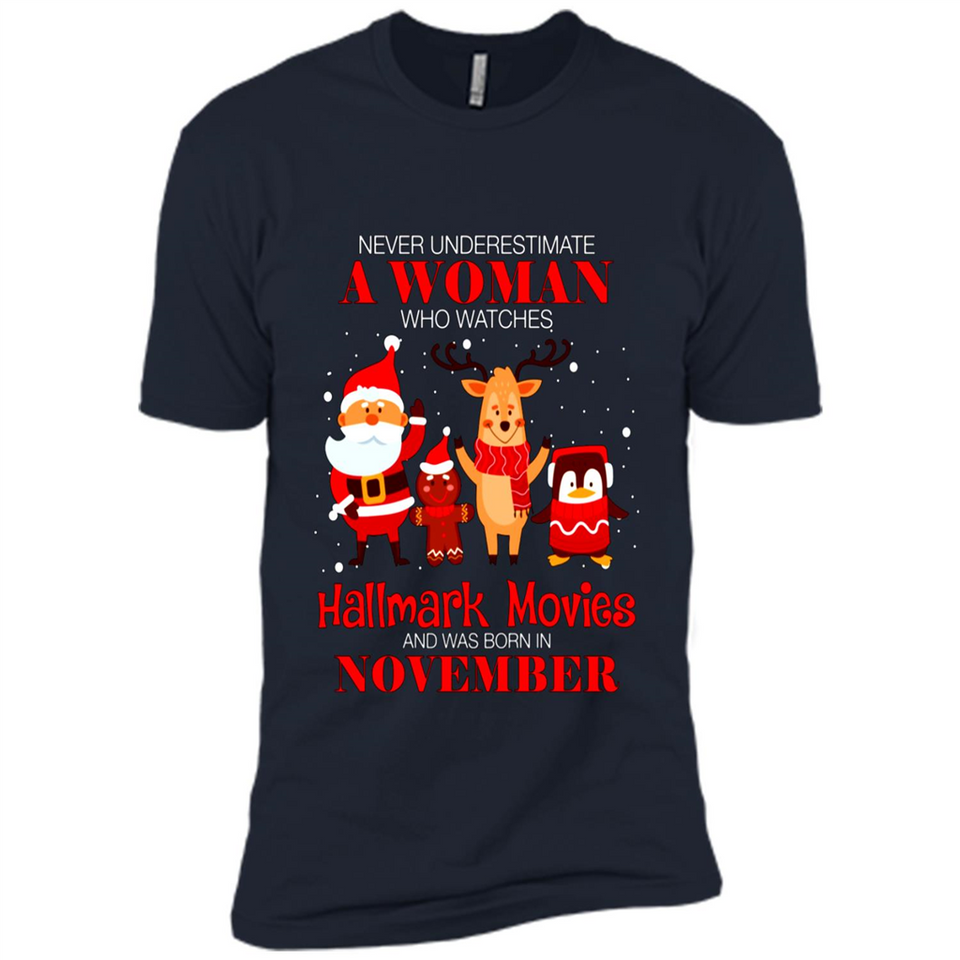 Never Underestimate A November Woman Watches Hallmark Movies Sweatshirt PINGPONG