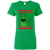 Grinch Nurse Ugly Christmas Sporty T-Shirt PINGPONG - Ladies Short-Sleeve