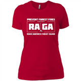 Prevent Forest Fires Rake America Great Again Shirt PINGPONG - Ladies' Boyfriend T-Shirt