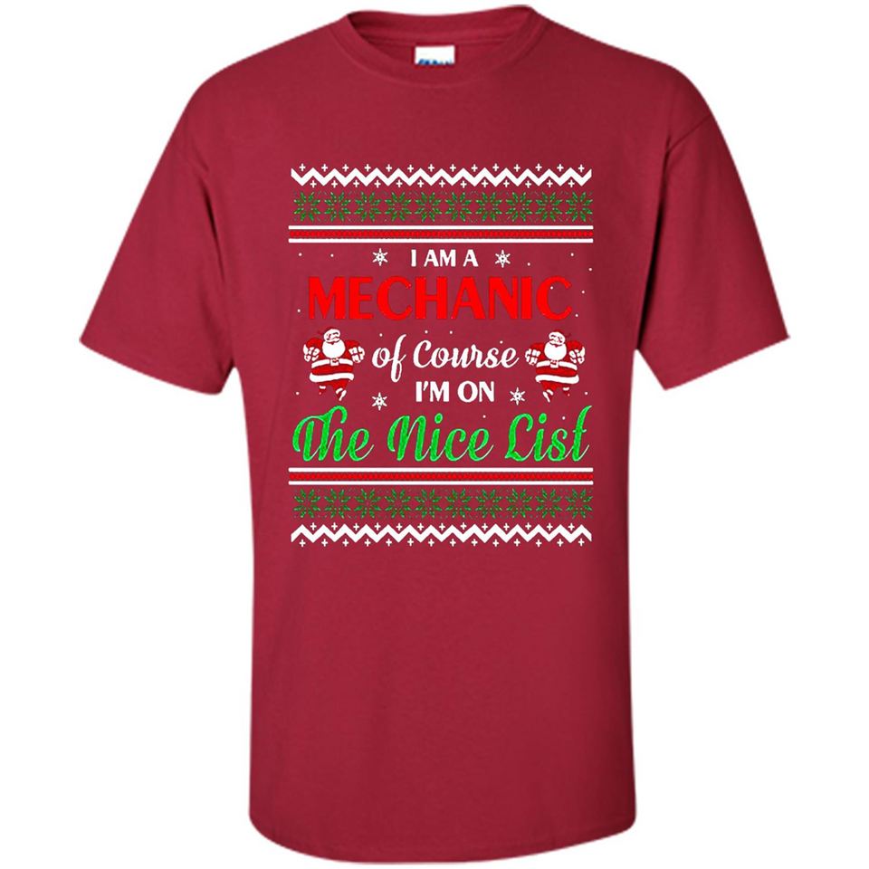 Funny Ugly Christmas T-Shirt Gift for Mechanic - Shirt