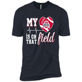 Ohio State Buckeyes Football My Heart is on that Field - Premium Short Sleeve T-Shirt