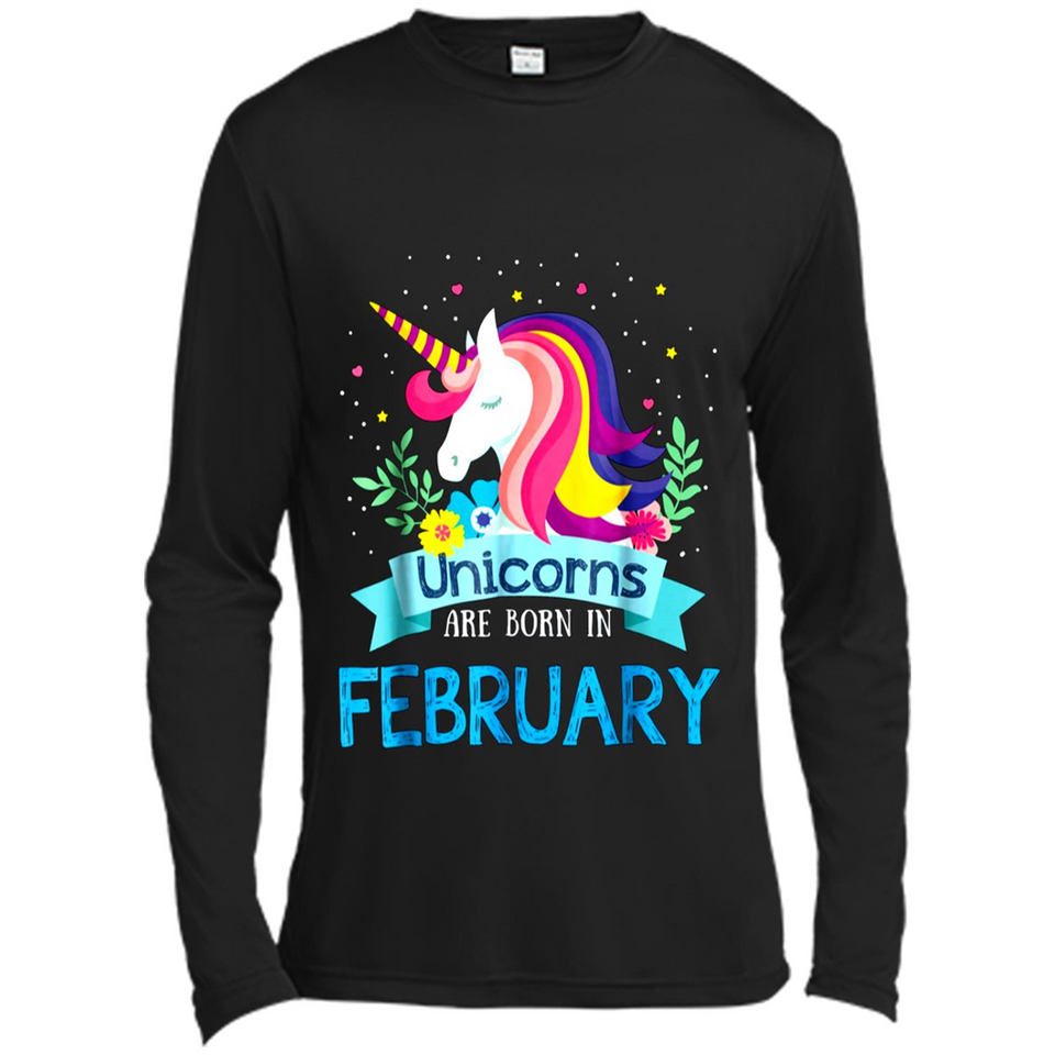 Unicorns are born in February Birthday Rainbow Gift Custom Ultra Cotton