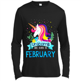 Unicorns are born in February Birthday Rainbow Gift Custom Ultra Cotton