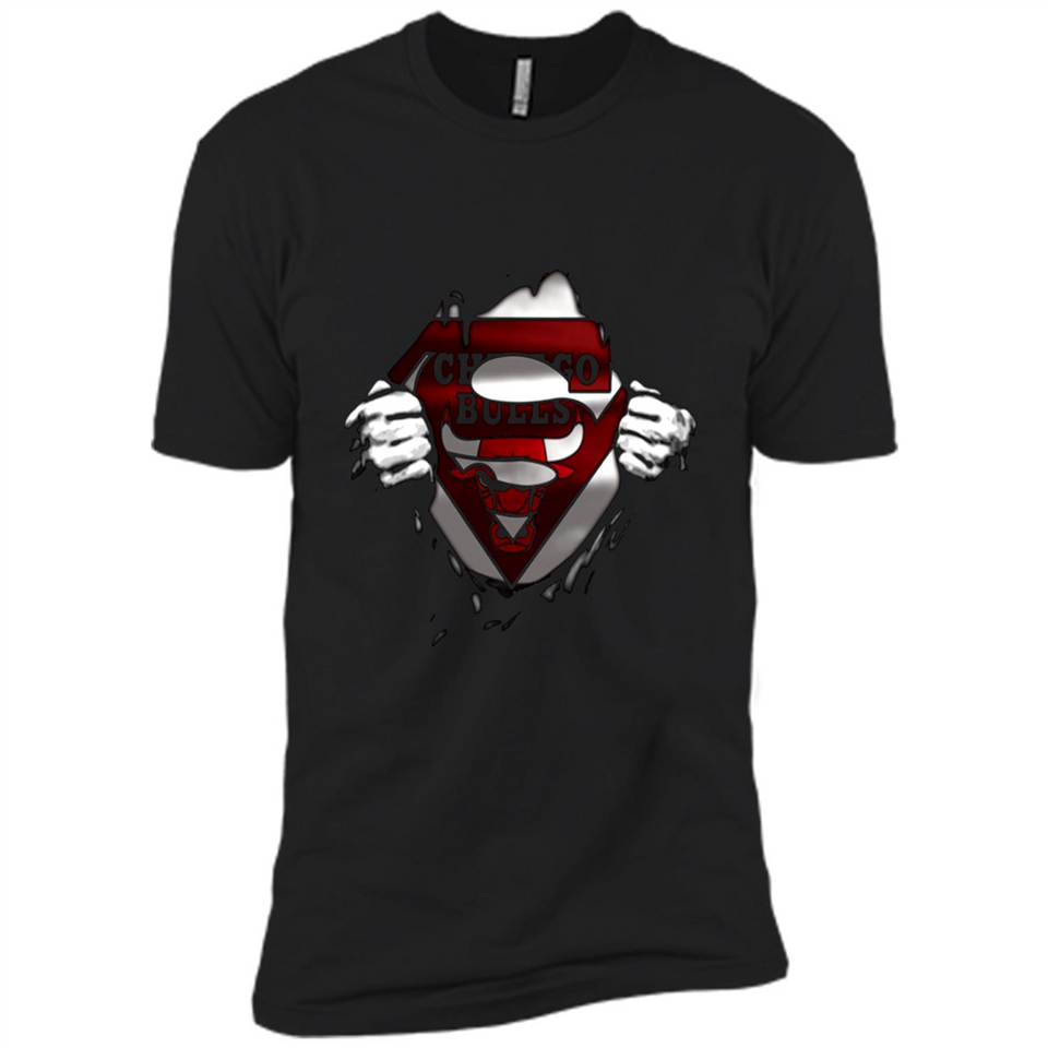 Chicago Bulls And Superman Fans - Premium Short Sleeve T-Shirt
