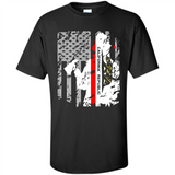 Paradise California Firefighter Thin Red Line Funds Youth T-Shirt PINGPONG - Shirt