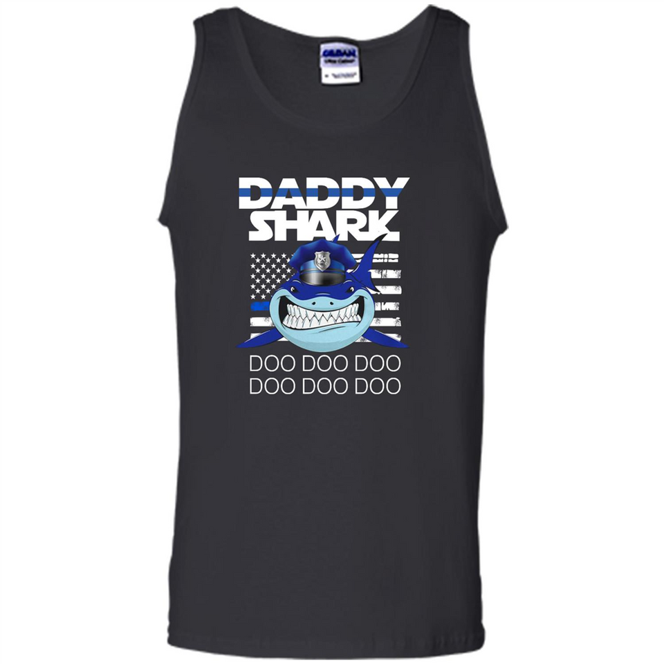 Police Daddy Shark Blue Line Tee