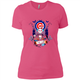Chicago Cubs Halloween The Nightmare Before Christmas - Ladies' Boyfriend T-Shirt