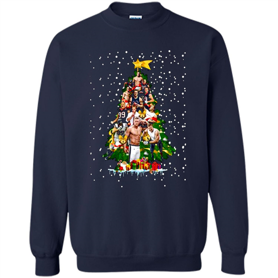 J.J. Watt Christmas Tree ugly sweater PINGPONG