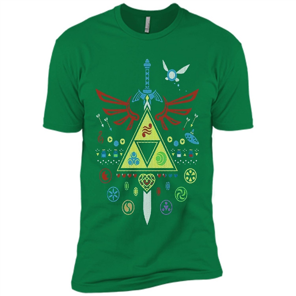 Song of Christmas Time the Legend of Zelda Ugly Sweater Perfect Christmas - Premium Short Sleeve T-Shirt