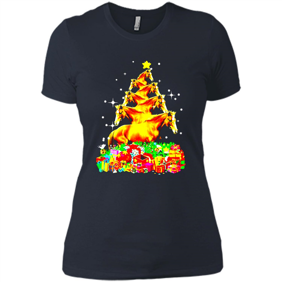 Horse Lover Tees Merry Christmas - Ladies' Boyfriend T-Shirt