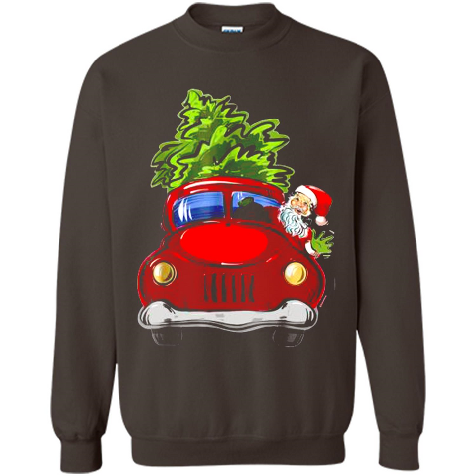 Vintage Santa red Truck Christmas Tree PINGPONG