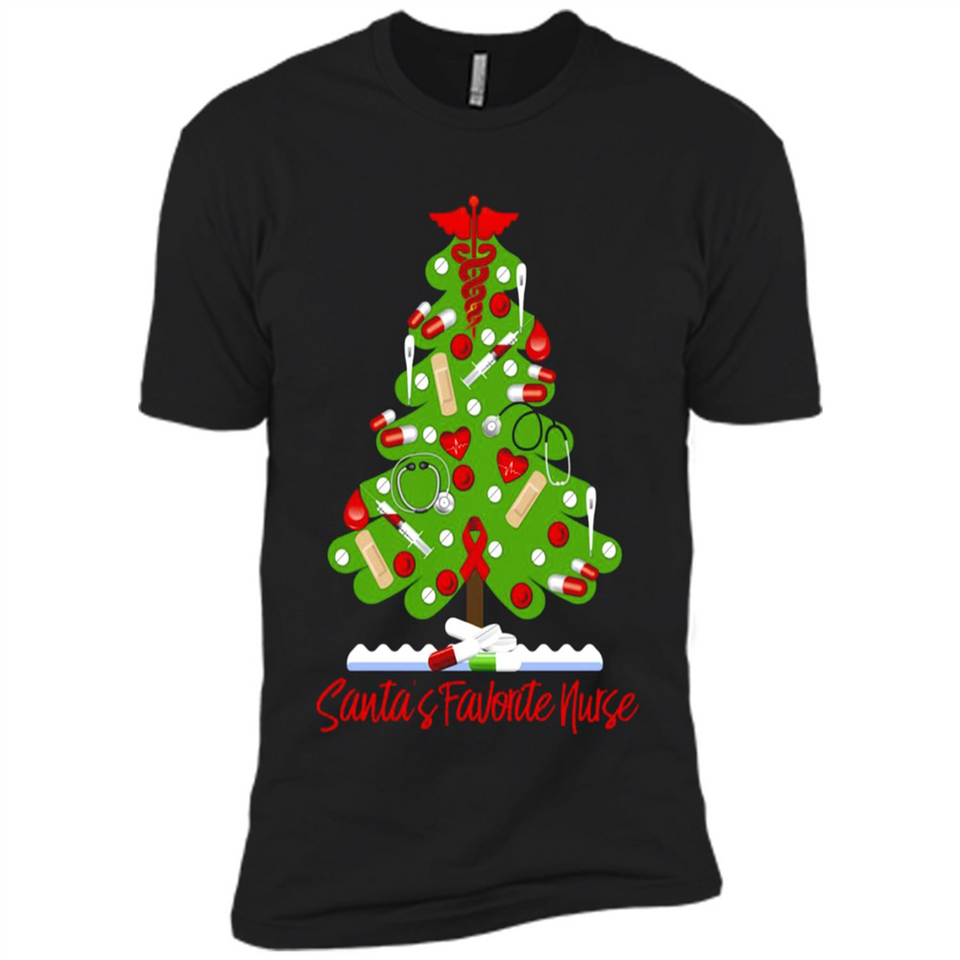 Santa's Favorite Nurse Christmas Tee