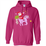 Distressed Retro Santa Riding Unicorn - Hoodie