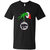 Amazing Kansas State Wildcats Glitter Grinch Monogram Ornament Christmas Gift - Men's V-Neck