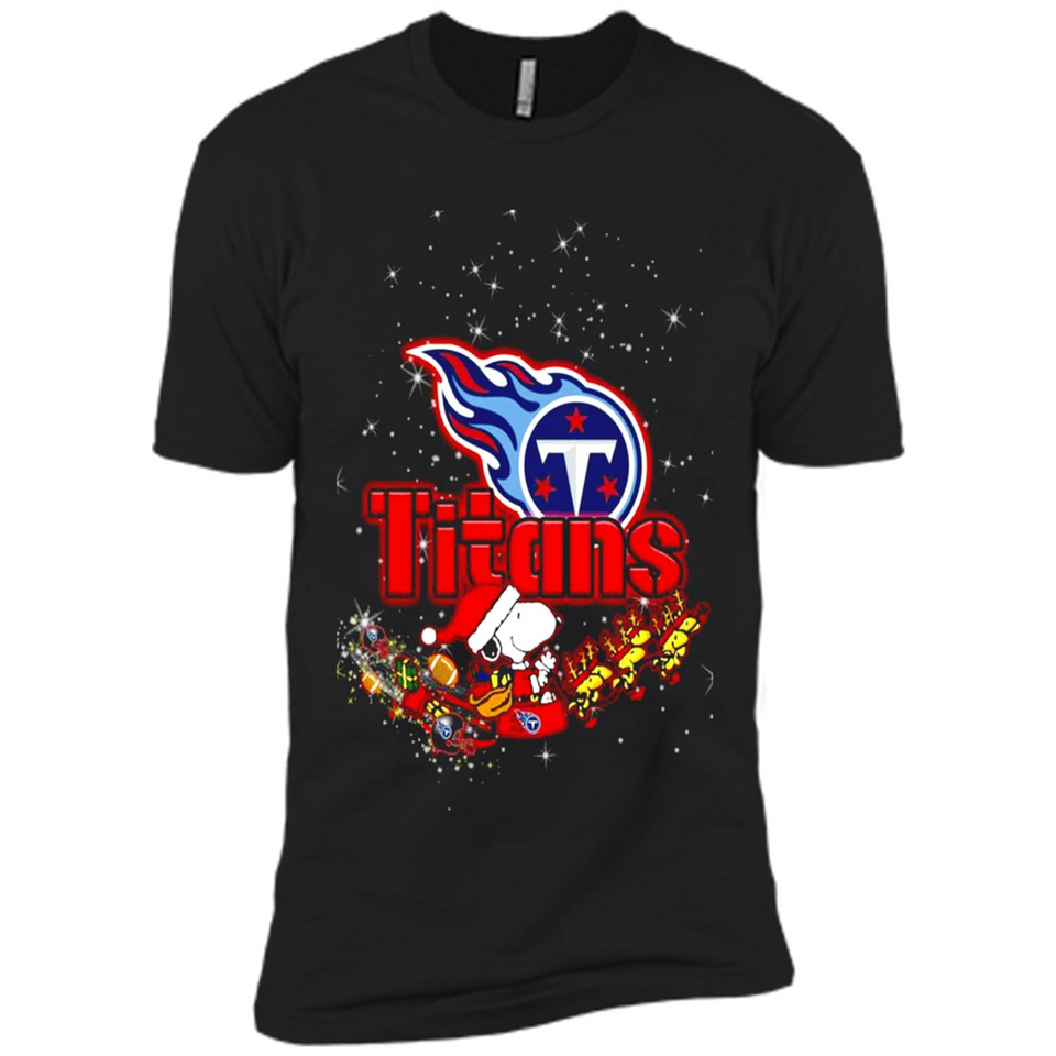 Snoopy Christmas Tennessee Titans - Premium Short Sleeve T-Shirt