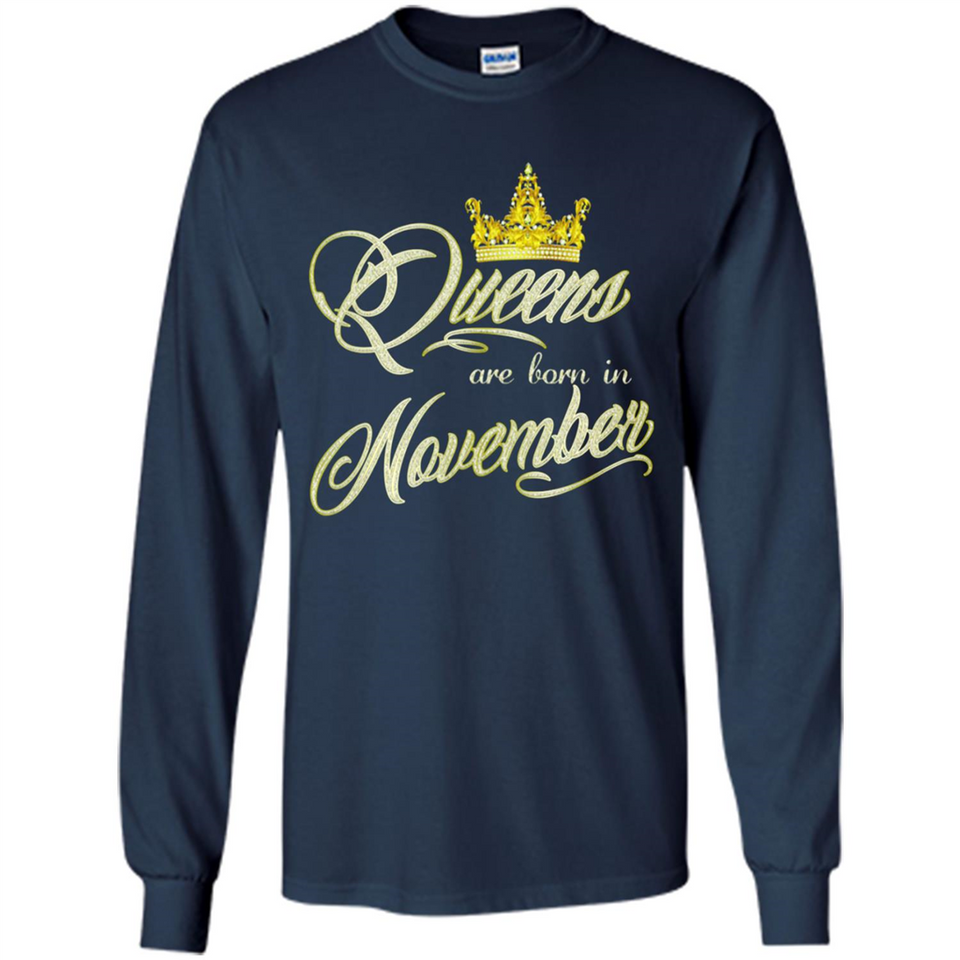 Queens Are Born In November Golden T-Shirt