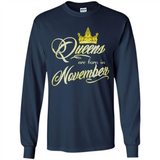 Queens Are Born In November Golden T-Shirt