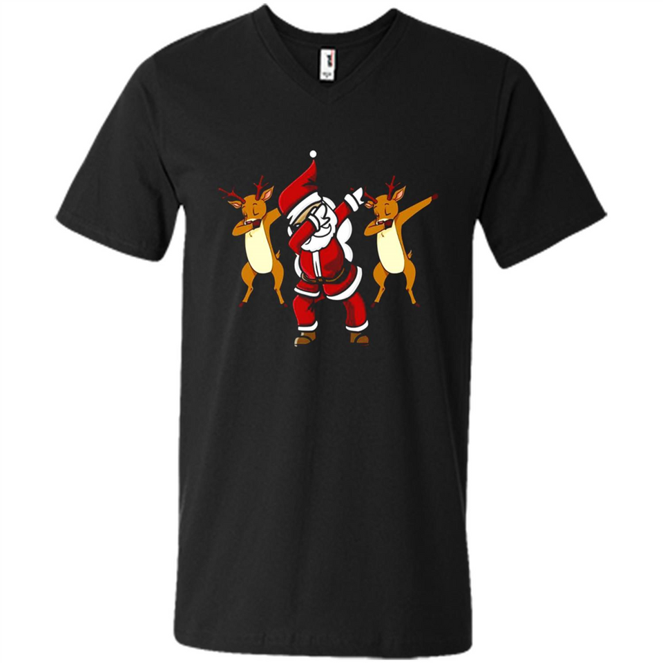 Dabbing Santa - Funny Santa Claus Christmas Dab - Men's V-Neck