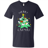 Merry Catmas Funny Cool Christmas Mug PINGPONG - Men's V-Neck