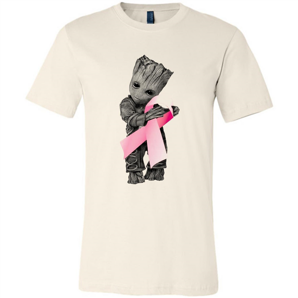 Groot Hug Breast Cancer - Canvas Unisex T-Shirt