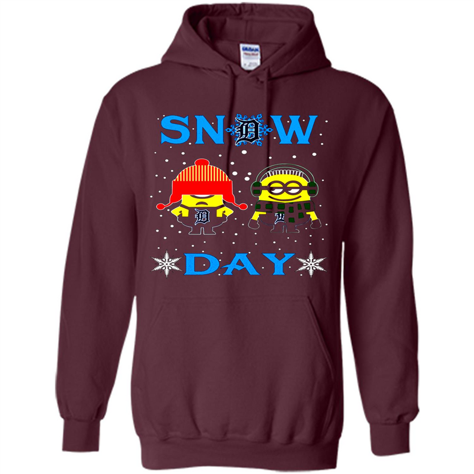 Snow Day Shirt For Detroit Tigers Vs Minion Fans pingpong