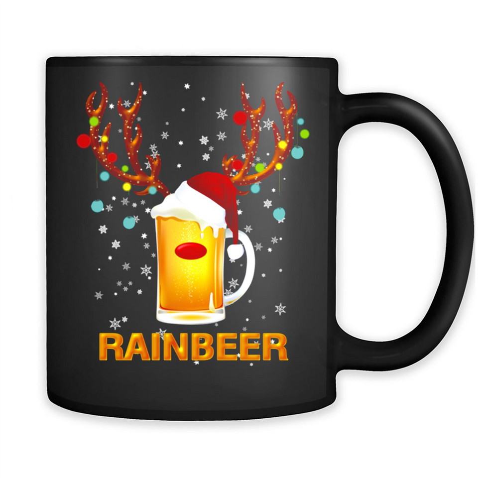 Rainbeer Funny Reindeer Beer Lover