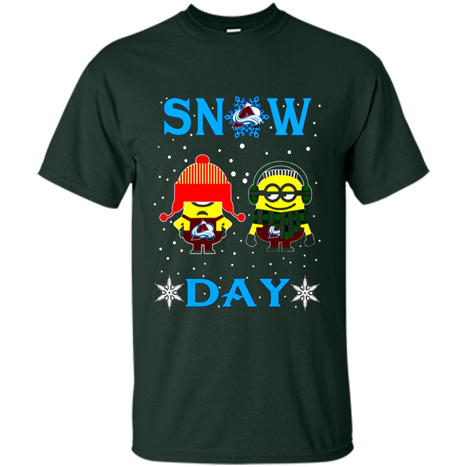 Snow Day Shirt For Colorado Avalanche Vs Minion Fans pingpong