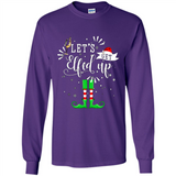 Let's Get Elfed Up Funny Drinking Wine Christmas Elf PINGPONG
