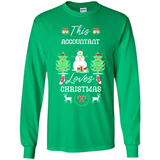 This Accountant Loves Christmas Tree Shirt with Snowman