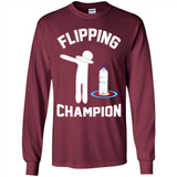 Water Bottle Flipping Tshirt Dabbing Flipping Champion - Long Sleeve T-Shirt