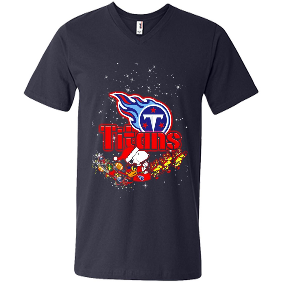 Snoopy Christmas Tennessee Titans - Men's V-Neck