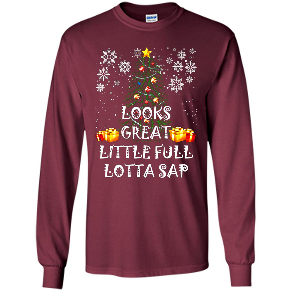 Looks Great Little Full Lotta Sap Funny Christmas Tree Mug PINGPONG - Long Sleeve T-Shirt