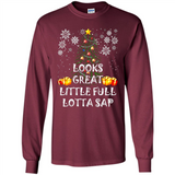 Looks Great Little Full Lotta Sap Funny Christmas Tree Mug PINGPONG - Long Sleeve T-Shirt
