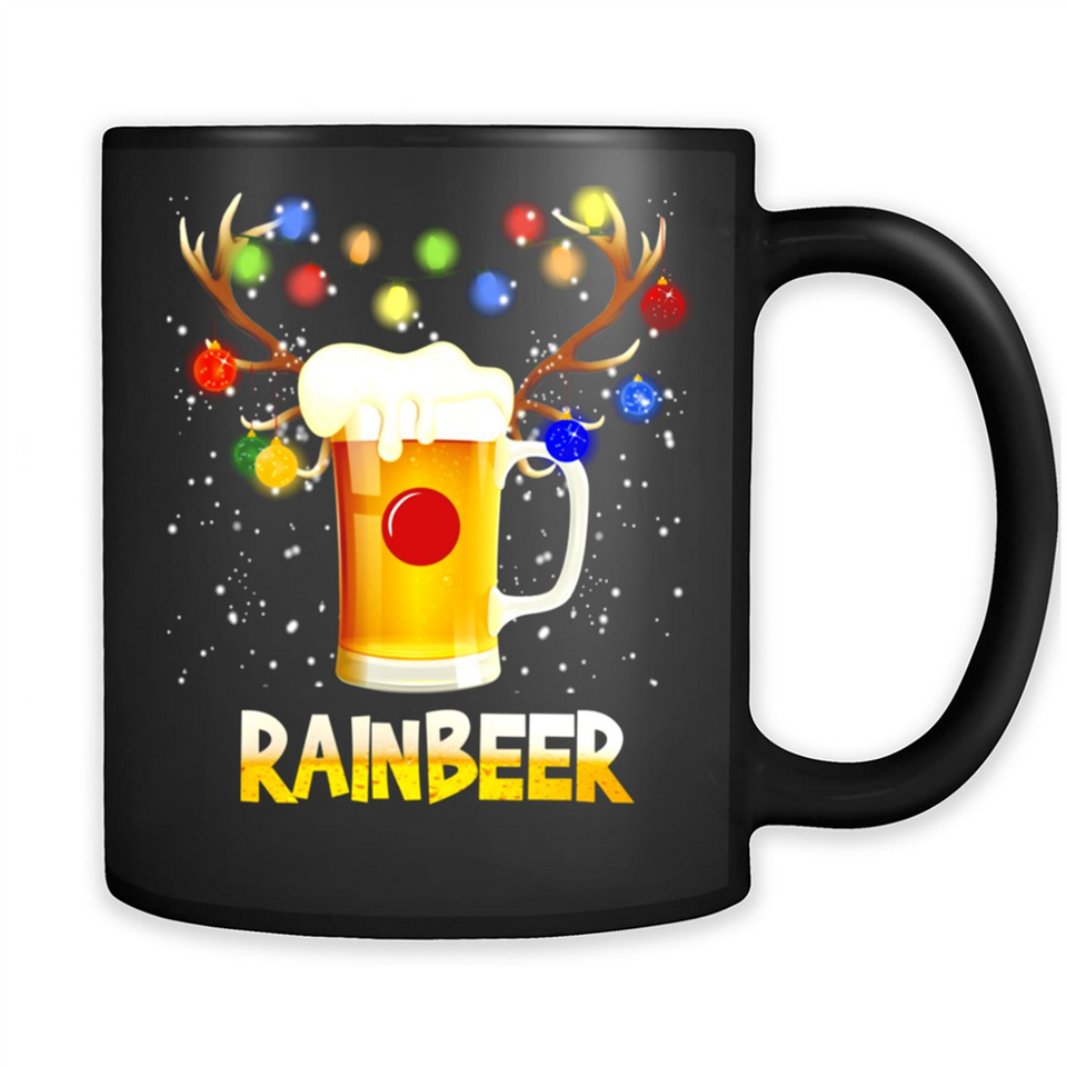 Rainbeer Christmas Reindeer Beer Drinking