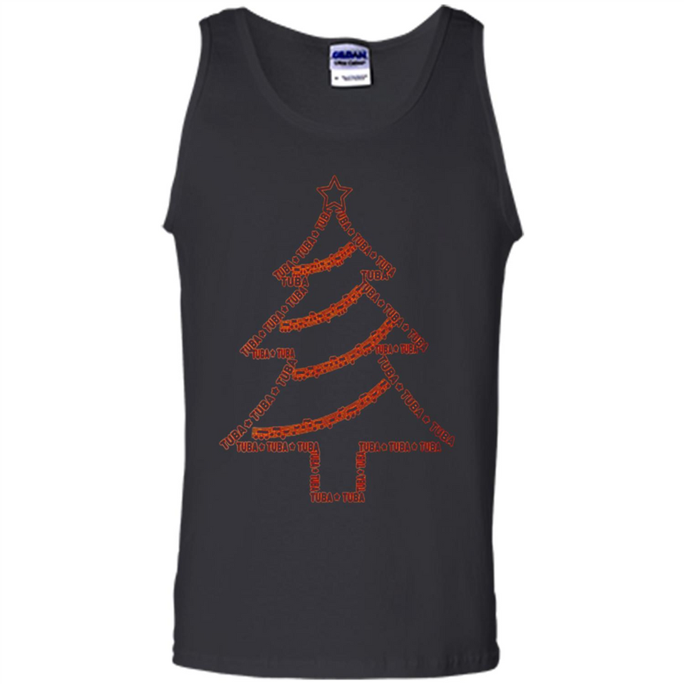 Tuba Text Christmas Tree Musical Instrument Holiday Shirt